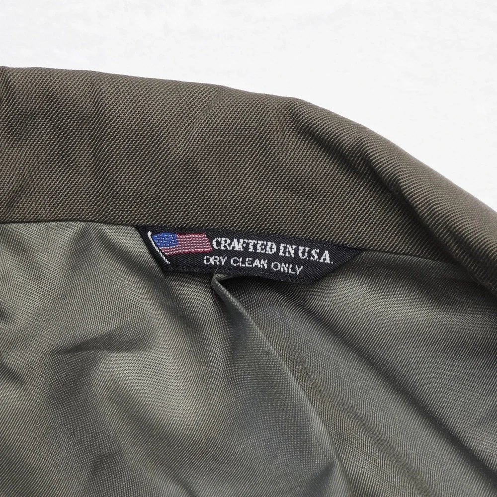 Vintage Raffinati Gold Men Olive Green Double Breasted Blazer Suit Jacket‎ 42R
